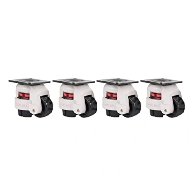 Abbildung von 4 Stück Lenkrollen, Einziehbare Nivellierrolle Industriemaschine GD 60F Heavy Duty Nylon Rollen(2&quot; 1653lbs)