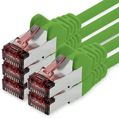 Abbildung von Netzwerkkabel Cat.6 1m grün 5 x Ethernetkabel Lankabel Cat6 Lan Netzwerk Kabel Sftp Pimf Patchkabel 1000 Mbit s