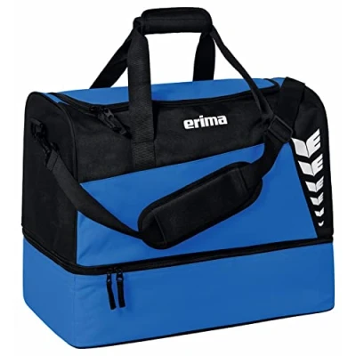 Abbildung von Erima Unisex Six Wings Sporttasche mit Bodenfach (7232310), New royal/schwarz, S