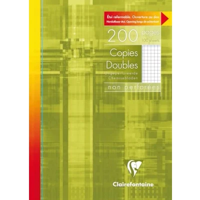 Abbildung von Clairefontaine 69142C Kladde (DIN A4, 21 x 29,7 cm, gebunden, kariert, 96 Blatt) 1 Stück farbig sortiert