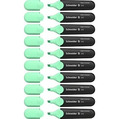 Abbildung von Schneider Job 150 Pastell Textmarker (aus recyceltem Kunststoff, ausgezeichnet mit Der blaue Engel) 10er Pack mint