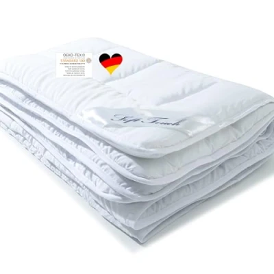 Abbildung von aqua textil Soft Touch Sommer Leicht Bettdecke 135 x 200 cm Ultra leichte Steppdecke ca 270g Füllung atmungsaktiv Sommerdecke Oeko TEX