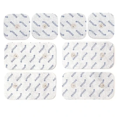 Abbildung von axion 8er Misch Set EMS Elektroden kompatibel Mit Compex Muskelstimulationsgeräten Pads zur Muskelstimulation 3,75 cm Snap Druckknopf Zertifiziertes Medizinprodukt