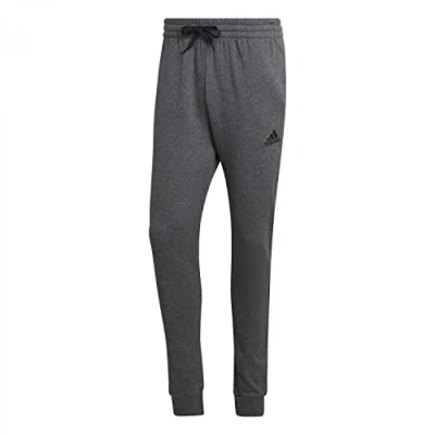 Abbildung von adidas Herren Essentials Fleece Regular Tapered Pants, dark grey heather/black, XXL