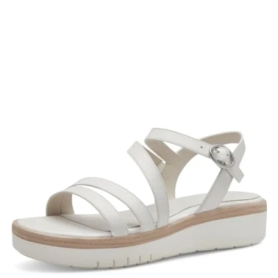 Abbildung von Tamaris Plateausandalette, Damen, Größe: 37, White uni Schuhe