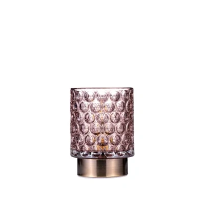 Abbildung von Pauleen 48239 Bright Glamour mobile Tischleuchte Glas Tischlampe Timerfunktion 6H Batterie Glaslampe ohne Kabel Rose/Messing