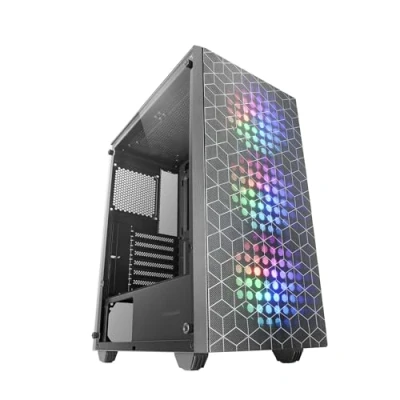 Abbildung von Mars Gaming MC MAG, ATX Gehäuse, Vollvergütetes Glas Seitenteil, Doppelter Front und Oberer Staubdichter Magnetischer Grill, 3X 120mm FRGB Lüfter, 360mm Flüssigkeitskühlung, Schwarz