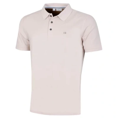Abbildung von Calvin Klein Herren Campus 3 Knopf Kragen Polo Hemd Stein XL