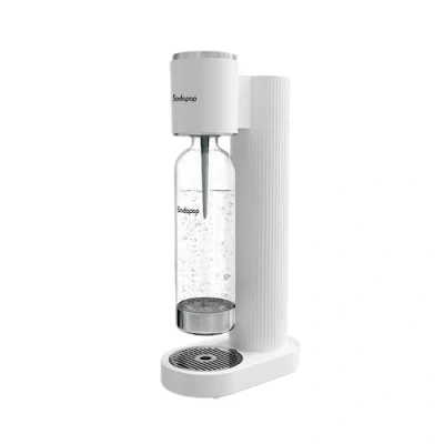 Abbildung von Sodapop Wassersprudler Cooper weiß inkl. 1x PET Flasche, Stylisch und platzsparend, Höhe 44,9 cm