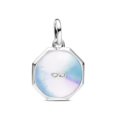 Abbildung von PANDORA ME Unendlichkeitsmedaillon Charm aus Sterling Silber mit Emaillie, Kompatibel und Moments Armbändern, 793367C01