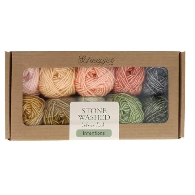 Abbildung von Scheepjes Stone Washed Farbpaket 10x25g Intentions