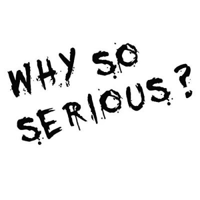 Abbildung von Finest Folia Joker Aufkleber 10x7cm Why so Serious Schriftzug Spruch Fahrzeug Dekor Folie für Auto Bus Wohnwagen Kfz Zubehör Autoaufkleber Clown (Schwarz Glanz, K061 Schrift)