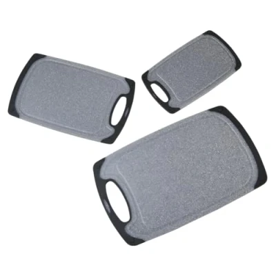 Abbildung von KESPER 3er Set Schneidebrett, Material: Kunststoff PP, Maße: 41 x 24,5 0,9 cm, Farbe: Grau 30790