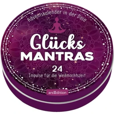Abbildung von Adventskalender in der Dose. Glücksmantras: 24 Impulse für die Weihnachtszeit Erwachsene mehr Achtsamkeit