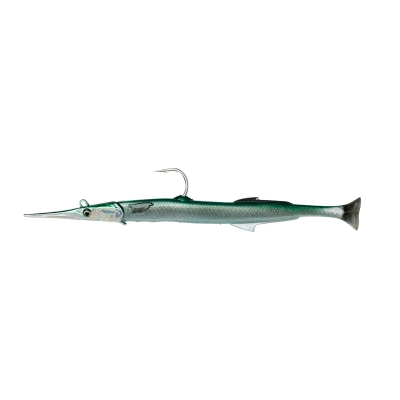 Abbildung von Savage Gear 3D Needlefish Pulsetail 18cm 26g Sinking Green (2+1pcs) Meeres kunstkoeder