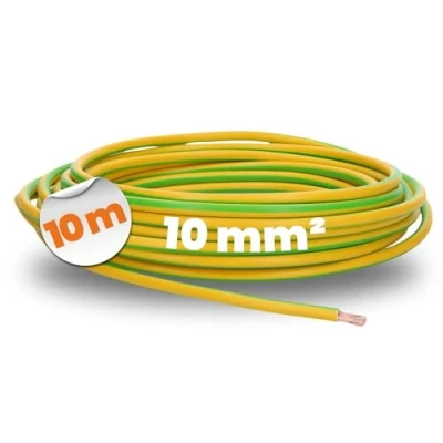 Abbildung von 10 Meter Lapp 4520005 H07V K mm² grün gelb I Erdungskabel Verdrahtungsleitung Aderleitung flexibel PVC Einzelader Litze 10mm2 Verdrahtung