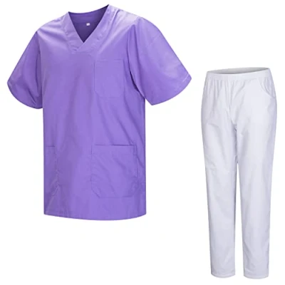 Abbildung von MISEMIYA Unisex Schrubb Set Medizinische Uniform mit Oberteil und Hose 817 8312 BLANCO Small, Flieder