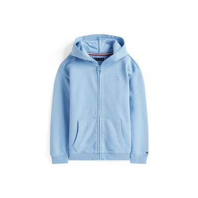 Abbildung von Tommy Hilfiger Tonal FLAG Embroidery Sweatjacke für Kinder, Größe: 74, Cloudy blue