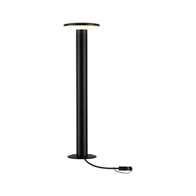 Abbildung von Paulmann 94723 Plug &amp; Shine LED Außenleuchte Pollerleuchte Plate Einzelleuchte IP44 2200K 7W Anthrazit rund dimmbar Goldlicht Kunststoff