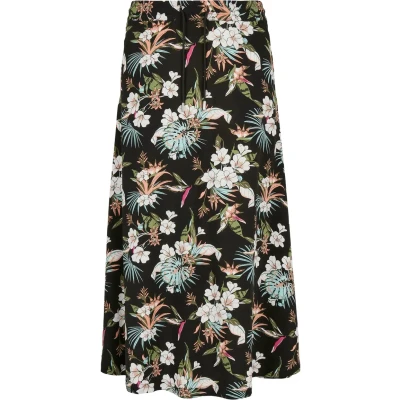 Abbildung von Urban Classics Alinienrock, Damen, Größe: XS, Black tropical
