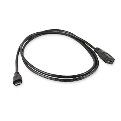 Abbildung von conecto CC20025 USB Kabel, Micro 2.0 Stecker auf Buchse Typ B, 5 adrige Verlängerung für OTG, MHL (1 Stück), 1,20m