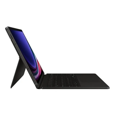 Abbildung von Samsung Book Cover Keyboard EF DX725 für das Galaxy Tab S9 FE mit QWERTZ Tastatur und AI Taste, Zweiteilige Tablet Hülle, schlankes Design, S Pen Fach, Schwarz