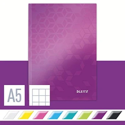 Abbildung von Leitz 46281062 Notizbuch WOW, A5, kariert, violett
