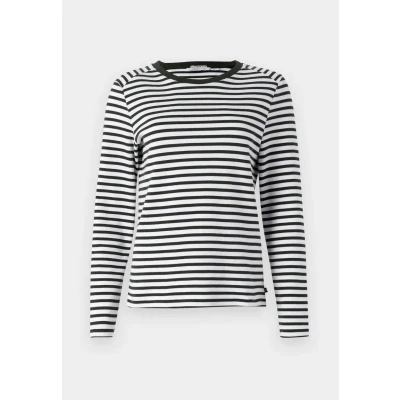 Abbildung von TOM Tailor Denim Striped Interlock Langarmshirt, Damen, Größe: XS, Navy/white