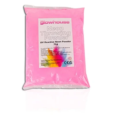 Abbildung von The Glowhouse UV Neon Holi Pulver, 1 kg, Großpackung (Rosa)