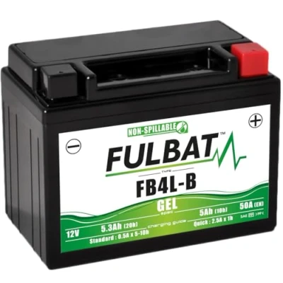 Abbildung von FULBAT Motorradbatterie FB4L B / YB4L 12 V 5,3 Ah 50 A