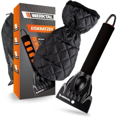 Abbildung von WERKTAL Eiskratzer Auto Wärmender Scheibenkratzer mit Handschuh Ultra schneller Innovativer Eisbrecher Funktion (Eiskratzer Handschuh)