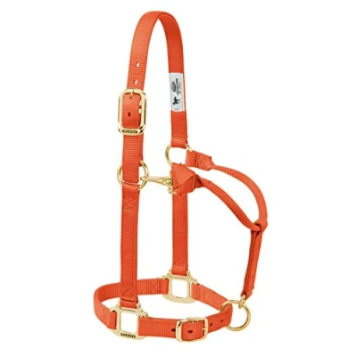 Abbildung von Weaver Leather Original Verstellbares Pferdehalfter, Nylon, Absetzer/Pony, Orangerot
