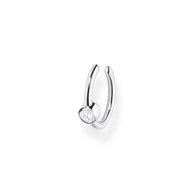 Abbildung von Thomas Sabo Einzel Ohrklemme weißer Stein Silber 925 Sterling EC0018 051 14