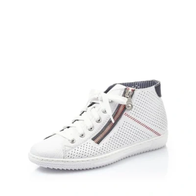 Abbildung von Rieker Damen Low Top Sneaker L9427, Frauen Halbschuhe, lose Einlage,Sportschuhe,Freizeitschuhe,Turnschuhe,Laufschuhe,Weiss (80),41 EU / 7.5 UK