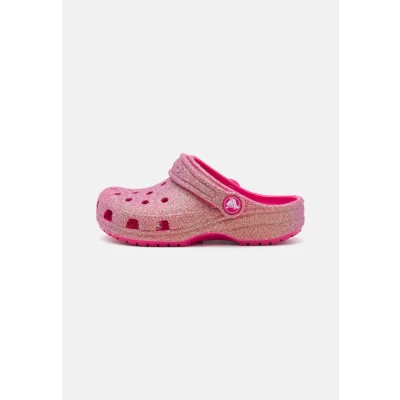 Abbildung von Crocs Classic Iridescent Glitter Pantolette flach für Kinder, Größe: 34/35, Dragon fruit Schuhe