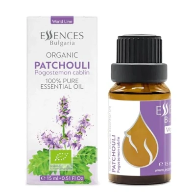 Abbildung von Essences Bulgaria Bio Patchouli Ätherisches Öl 15ml Pogostemon cablin 100% Naturrein Unverdünnt Therapeutischer Grad Aromatherapie Kosmetik Tierversuchsfrei Gentechnikfrei Vegan