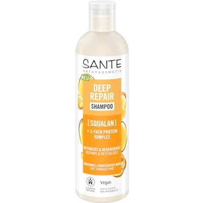 Abbildung von SANTE Naturkosmetik Deep Repair Shampoo Squalan + 3 Fach Protein Komplex, veganes Pflegeshampoo für geschmeidiges und glänzendes Haar, repariert trockenes, strapaziertes 250 ml