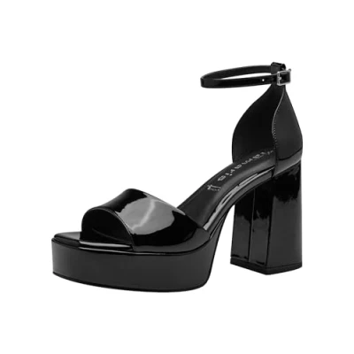 Abbildung von Tamaris Plateausandalette black, Damen, Größe: 38, Black Schuhe