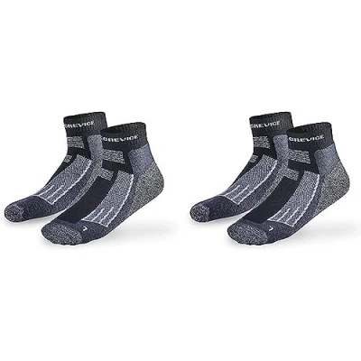 Abbildung von Black Crevice Merino Outdoorsocken kurz, 2 Paar, black/white, 43 46