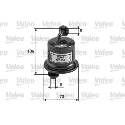 Abbildung von VALEO 587055 Kraftstofffilter Leitungsfilter 8 SUZUKI: SX4 I Hatchback, Jimny Off Road, SWIFT 3, TOYOTA: RAV4 III Road