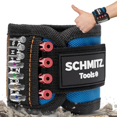 Abbildung von SCHMITZ.Tools Geschenke für Männer Magnetarmband Handwerker Gadget mit 15 starken Magneten Männergeschenke Papa Geschenk Mann Geburtstagsgeschenk Gifts for Men