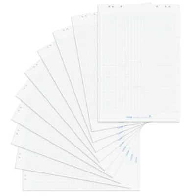 Abbildung von Landré Flipchart Papier recycling , kariert, mit 20 Blatt je Block, flach liegend, 10 Stück