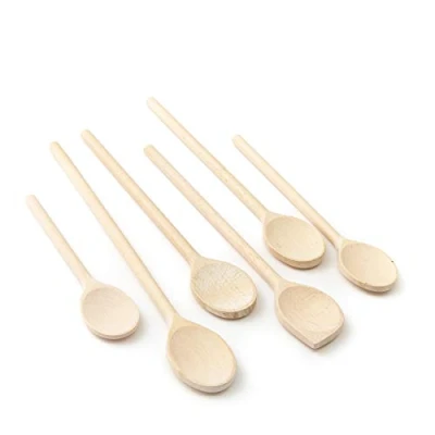Abbildung von 6 tlg Kochlöffel Set Holz Buche Groß Klein (6x 20cm35cm Länge)