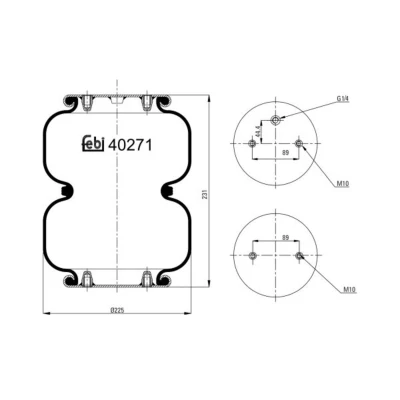 Abbildung von FEBI BILSTEIN 40271 Federbalg, Luftfederung