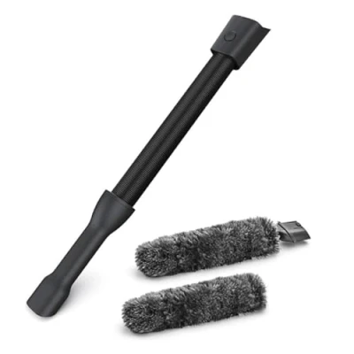 Abbildung von AEG AKIT21 Duster Kit (Biegsamer Staubwedel, Saugschlauch, Reinigung empfindlicher Gegenstände, kratzfreies Abstauben, Staubsauger Aufsatz, waschbar, passend für QX6, QX7, QX8 2, QX9, grau/schwarz)