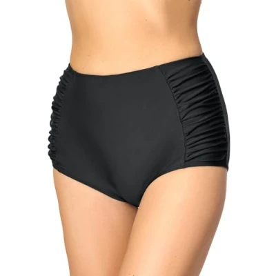 Abbildung von Merry Style Damen Bikinislip MS10 119 Bikinihose Bauch Weg Effekt (Schwarz (9240), 42)