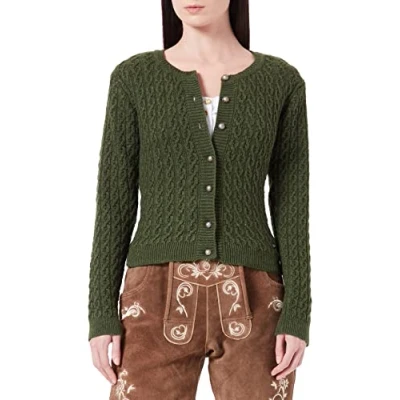 Abbildung von Stockerpoint Damen Sophia Trachtenstrickjacke, moosgrün, 48