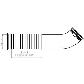 Abbildung von DINEX 21556 Abgasrohr 270, 670 hinten 128 185 Euro 4 (D4), 5 155