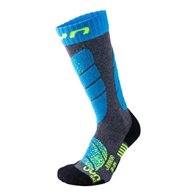 Abbildung von UYN Jungen Junior Skisocken, grau (Medium Grey Melange/Turquoise), 27/30