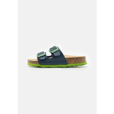 Abbildung von Superfit Fussbettpantoffel Pantolette flach für Kinder, Größe: 29, Blau/grün Schuhe